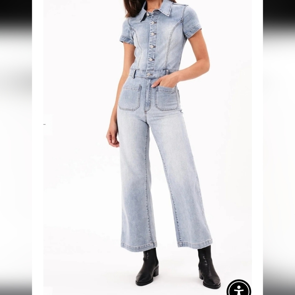ROLLA'S Saylor Faded Blue Denim Overalls Size 10